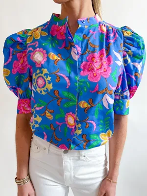 Faro Floral Drape Sleeve Top