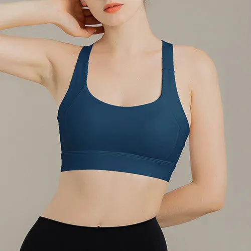 Filhot™ Cross Back Seamless High Intensity Sports Bra Up To 3XL