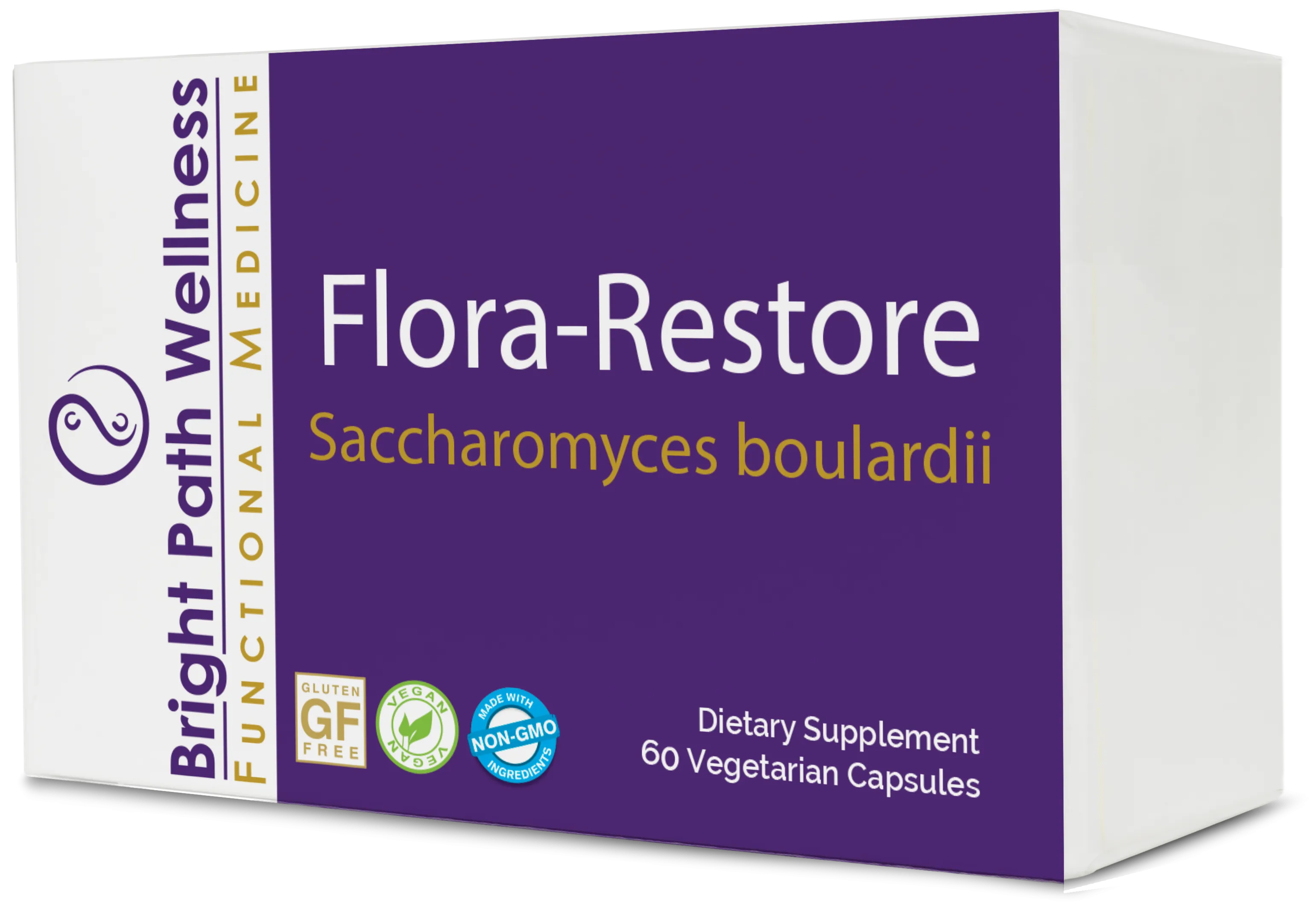 Flora-Restore - Saccharomyces Boulardii, Non GMO, Gluten Free, Dairy Free - 60 Capsules