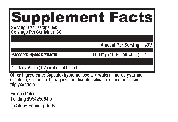 Flora-Restore - Saccharomyces Boulardii, Non GMO, Gluten Free, Dairy Free - 60 Capsules
