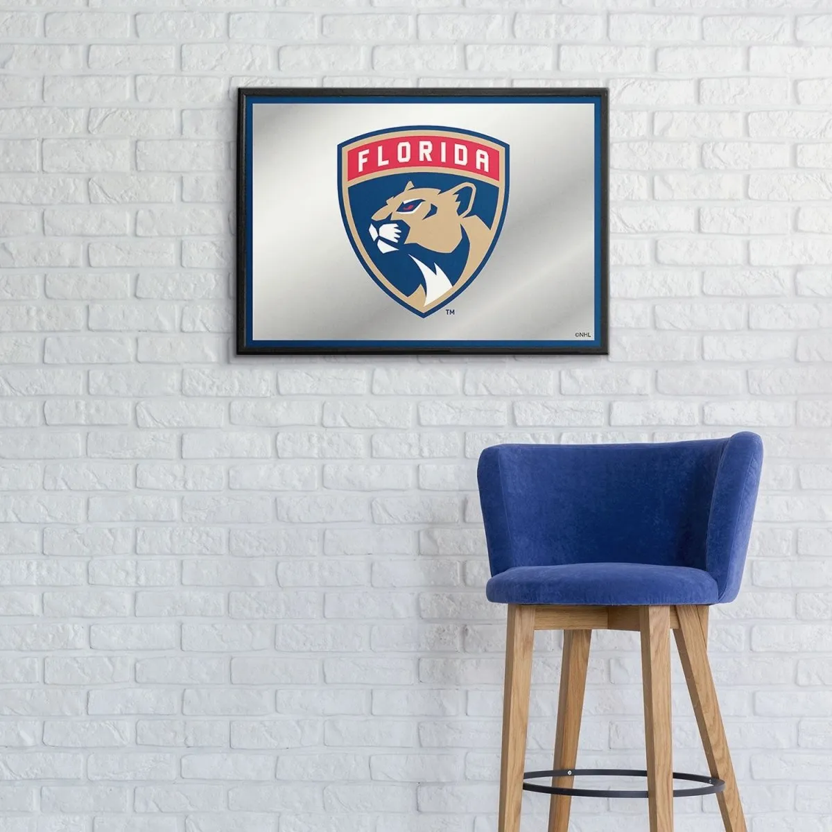 Florida Panthers: Framed Mirrored Wall Sign
