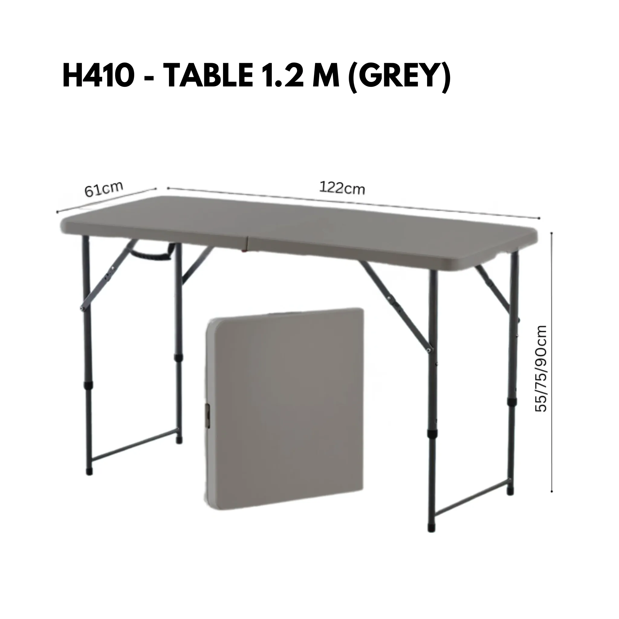 Folding Table Multipurpose Square Table Indoor Outdoor Plastic Table Lightweight and Portable Camping Table for Home Office