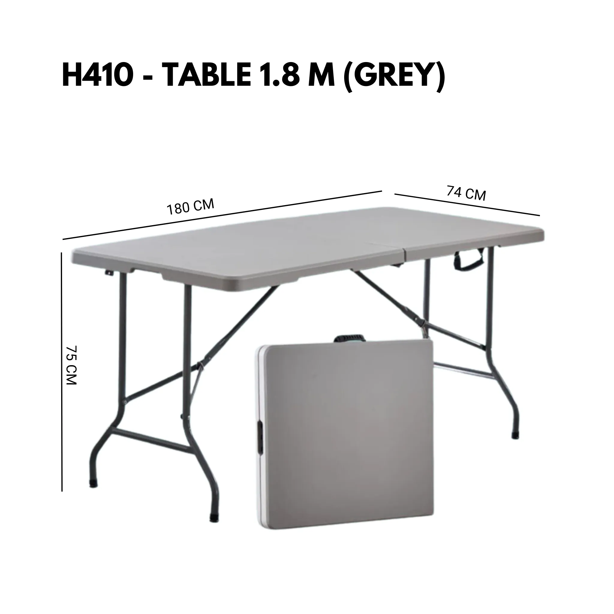 Folding Table Multipurpose Square Table Indoor Outdoor Plastic Table Lightweight and Portable Camping Table for Home Office