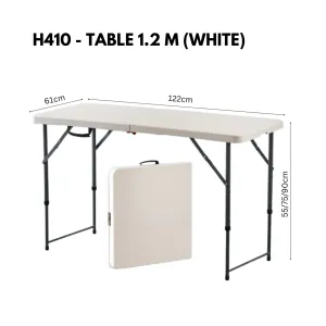 Folding Table Multipurpose Square Table Indoor Outdoor Plastic Table Lightweight and Portable Camping Table for Home Office