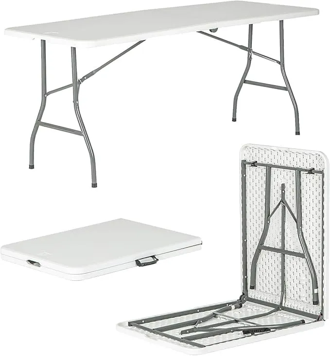 Folding Table Multipurpose Square Table Indoor Outdoor Plastic Table Lightweight and Portable Camping Table for Home Office