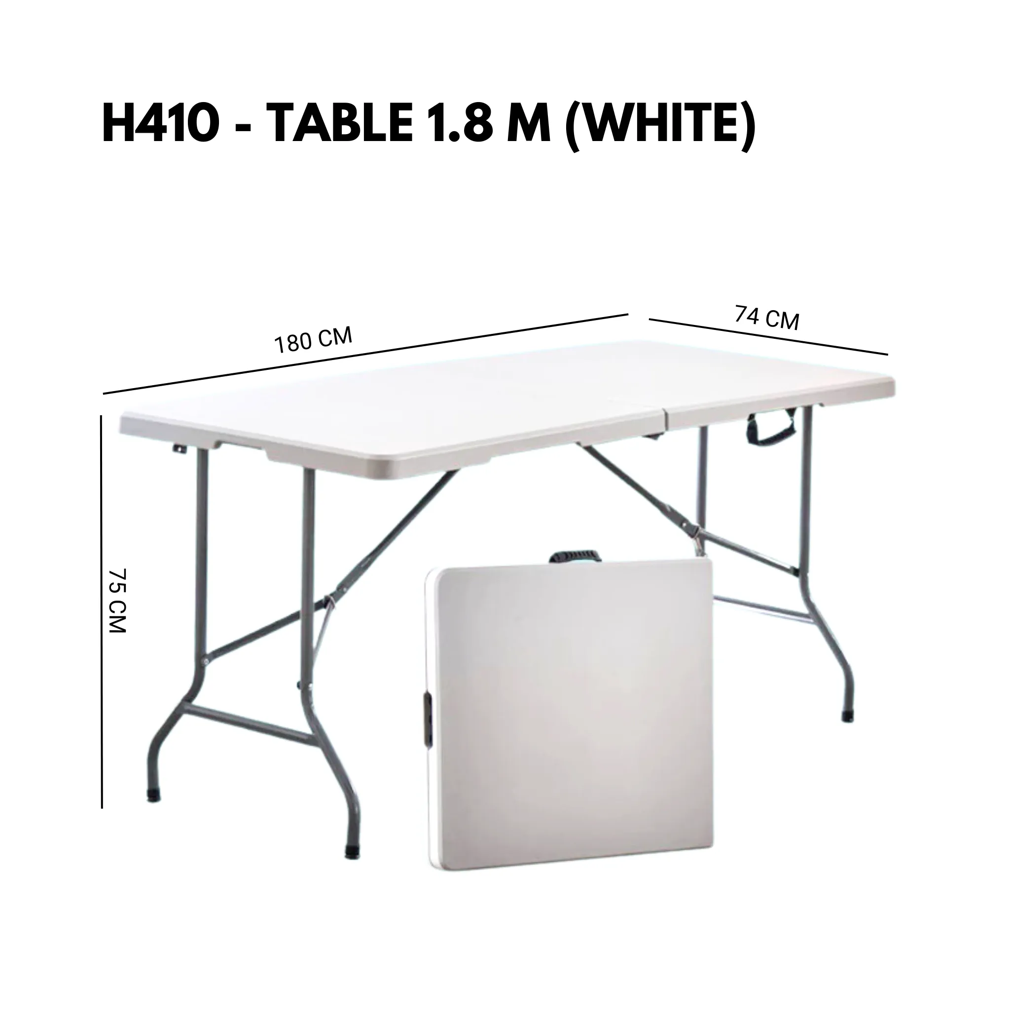 Folding Table Multipurpose Square Table Indoor Outdoor Plastic Table Lightweight and Portable Camping Table for Home Office