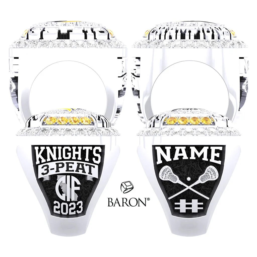 Foothill High School Girls Lacrosse 2023 Championship Ring - Design 2.1