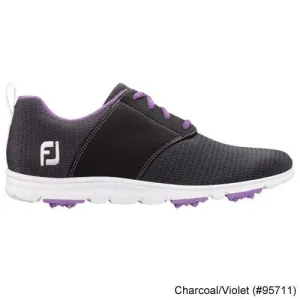 Footjoy Ladies enJoy Spikeless Shoes-Previous Season Style 7.5 Charcoal/Violet (#95711) M
