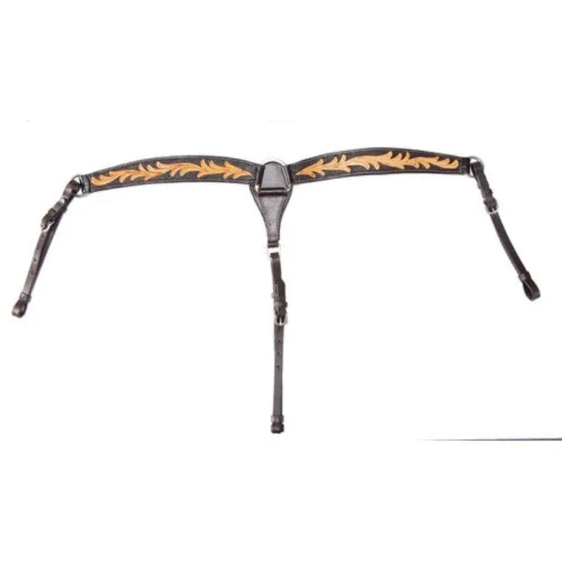 Fort Worth Breastcollar Two-Toned Tooled Leaf (FOR25-0046)