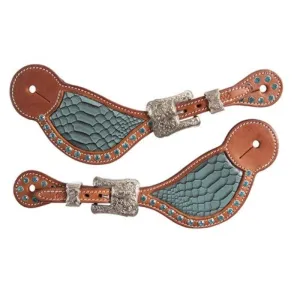 Fort Worth Crocodile Turquoise Spur Straps