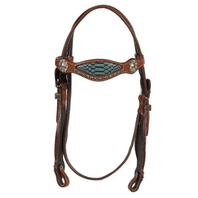 Fort Worth Headstall Crocodile (FOR20-1015)