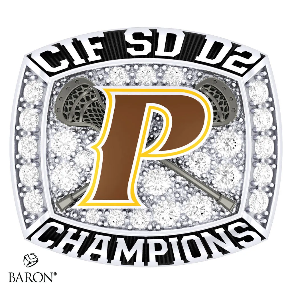 Francis Parker Boys Lacrosse 2022 Championship Ring - Design 1.3 (PLAYER RING)