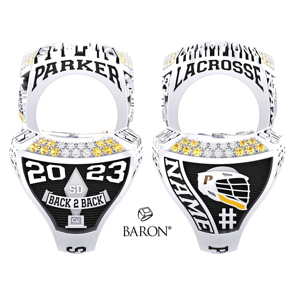Francis Parker Boys Lacrosse 2023 Championship Ring - Design 2.5