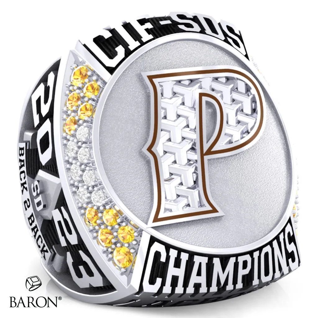 Francis Parker Boys Lacrosse 2023 Championship Ring - Design 2.5