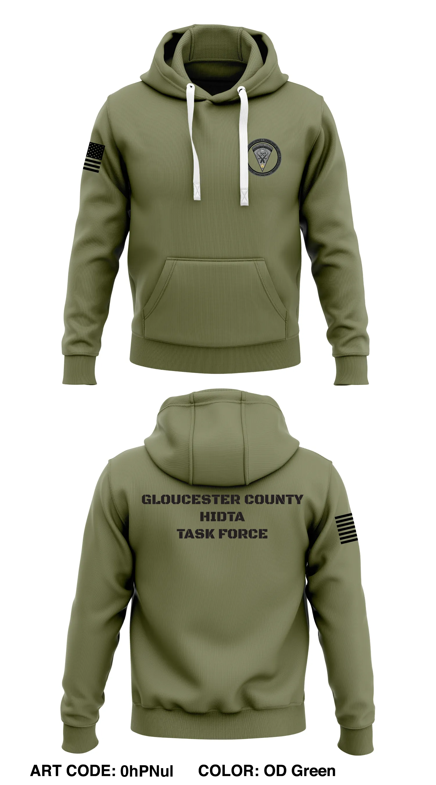 Gloucester County High Intensity Drug Trafficking Area TF - OD Green Store 1  Core Men's Hooded Performance Sweatshirt - 0hPNul