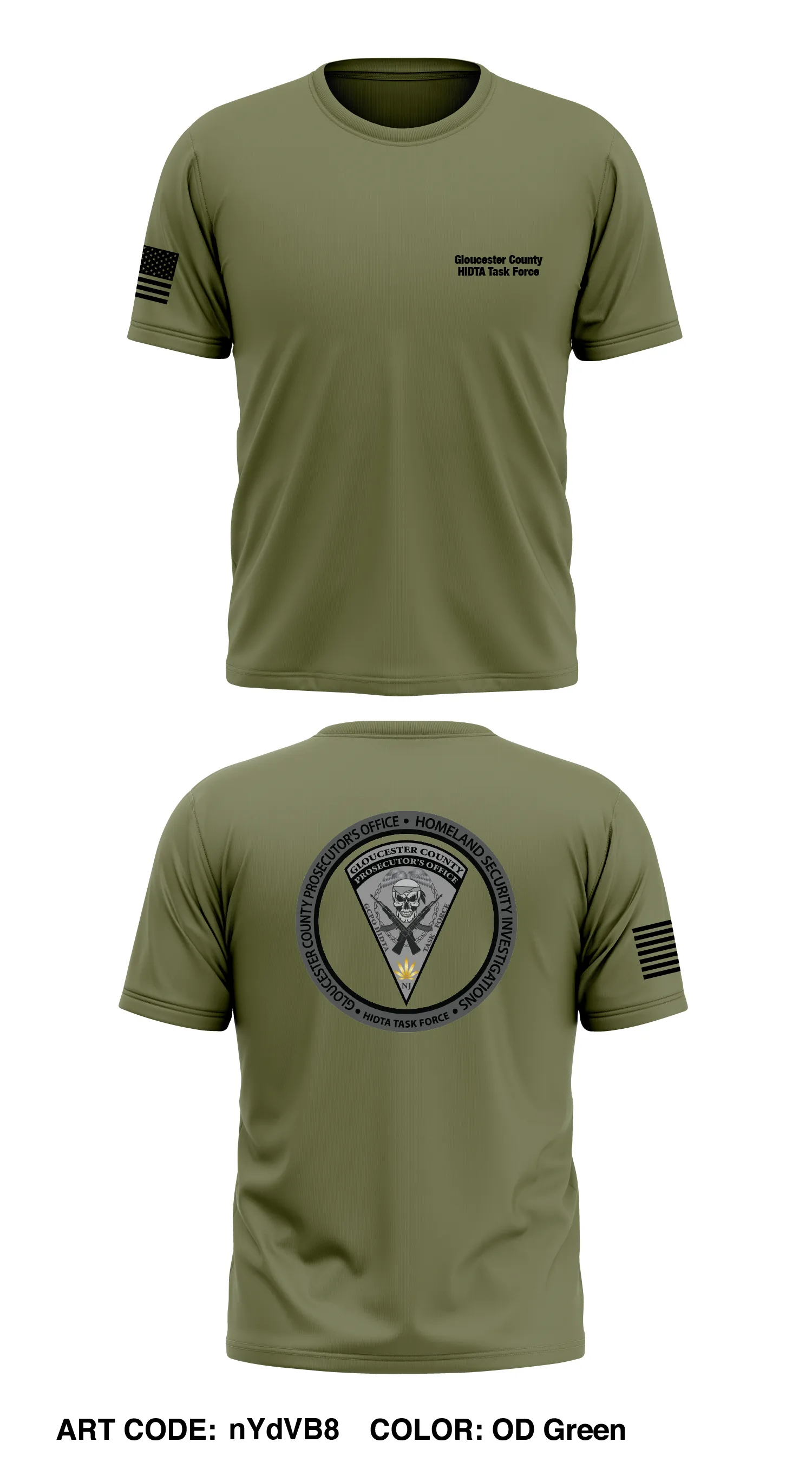 Gloucester County High Intensity Drug Trafficking Area TF - OD Green Store 1  Core Men's SS Performance Tee - nYdVB8