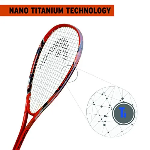 HEAD Tournament Single Dot Squash Ball HEAD Nano Ti Tornado Squash Racquet