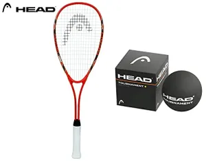 HEAD Tournament Single Dot Squash Ball HEAD Nano Ti Tornado Squash Racquet