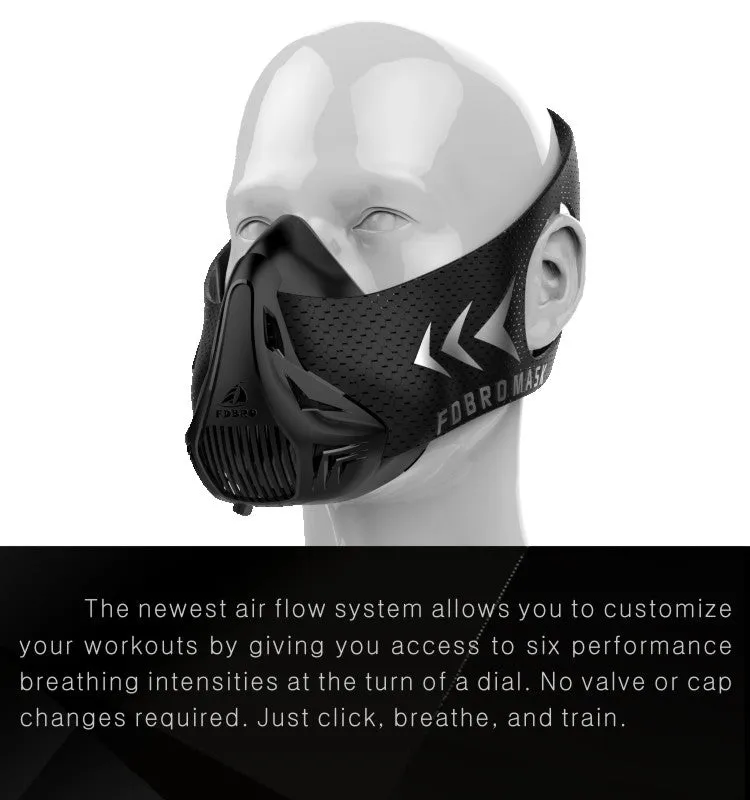 High Altitude training  sport mask, oxygen deprivation mask for high intensity training