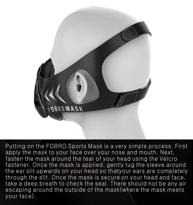 High Altitude training  sport mask, oxygen deprivation mask for high intensity training