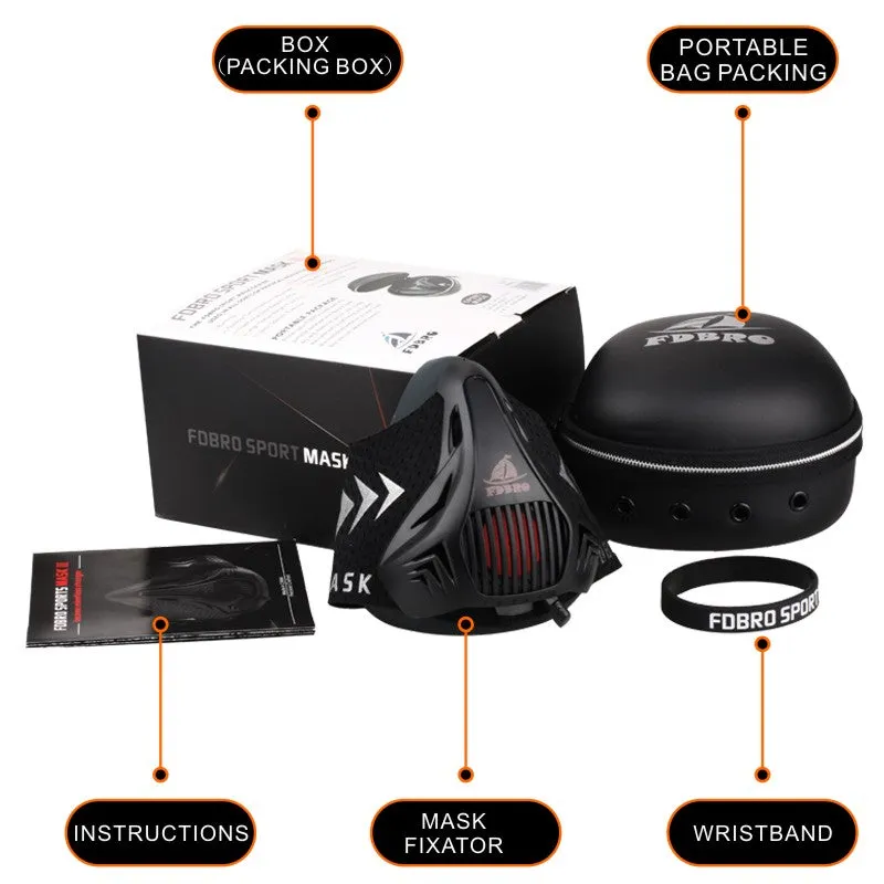 High Altitude training  sport mask, oxygen deprivation mask for high intensity training
