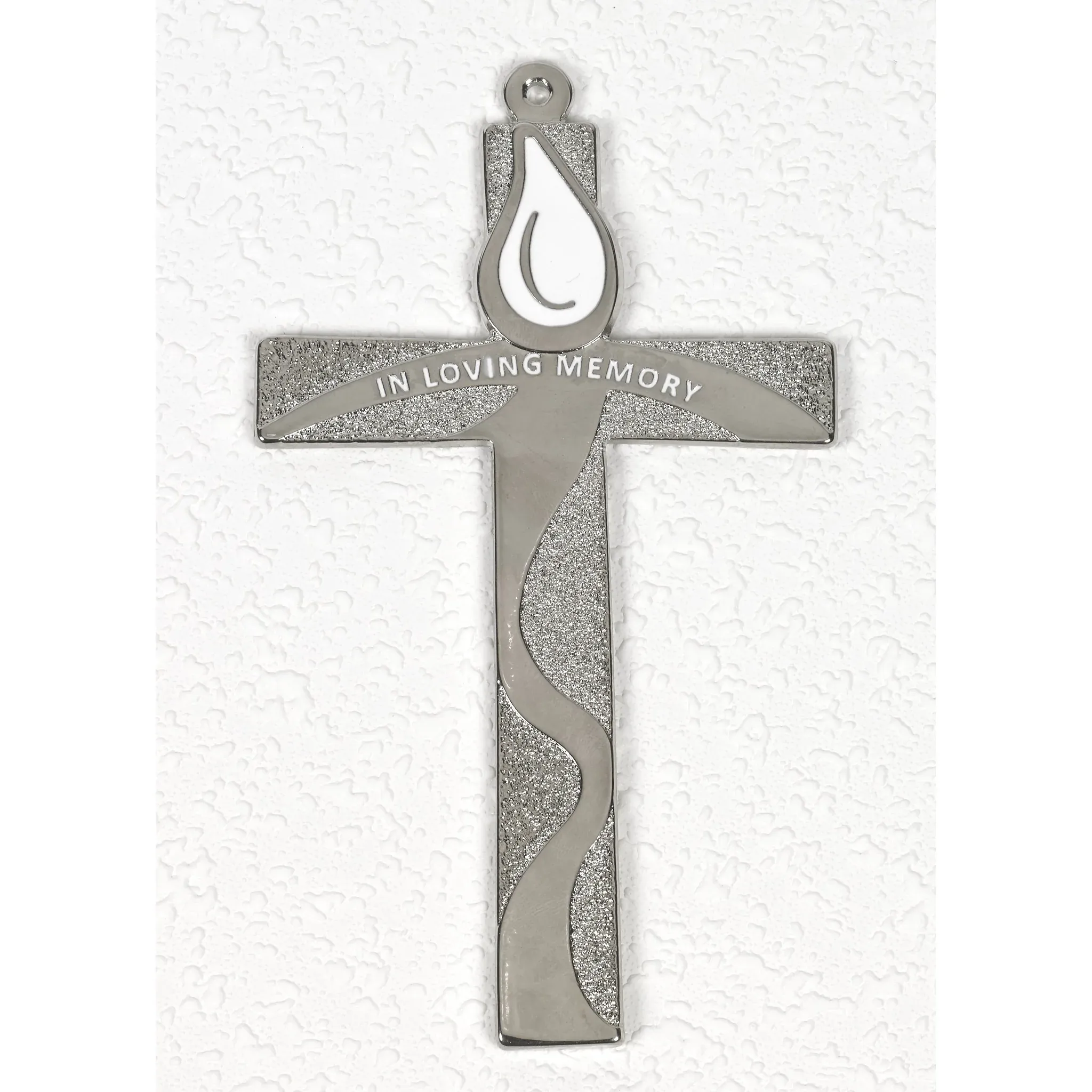 In Loving Memory Silver Tone Wall Cross