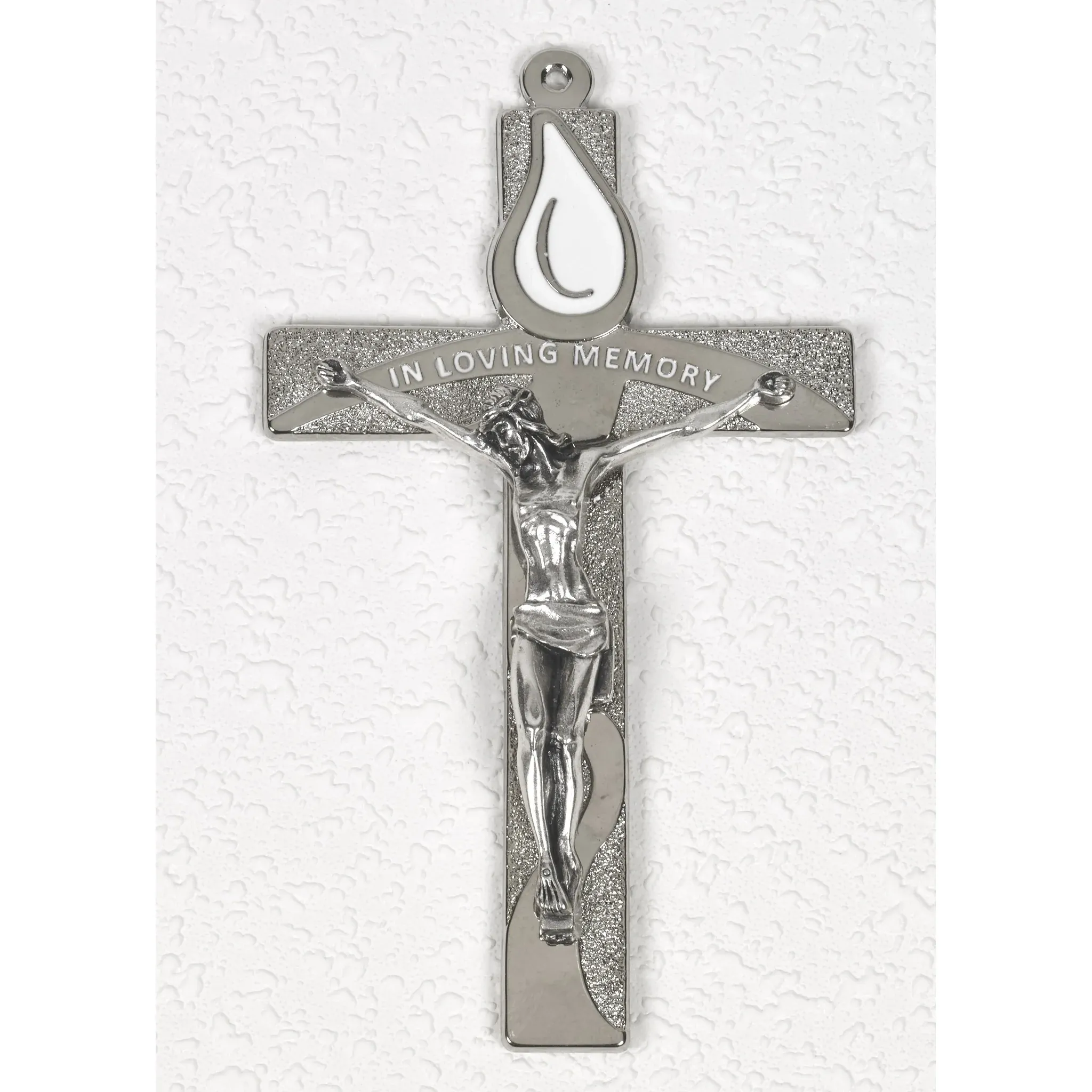 In Loving Memory Silver Tone Wall Cross