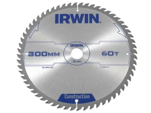 IRWIN General Purpose Table & Mitre Saw Blade 300 X 30Mm X 60T Atb