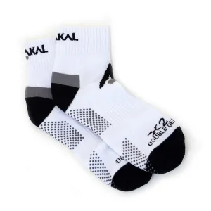 Karakal X2  Mens Technical Ankle Badminton Socks - White / Black (UK7-UK13)
