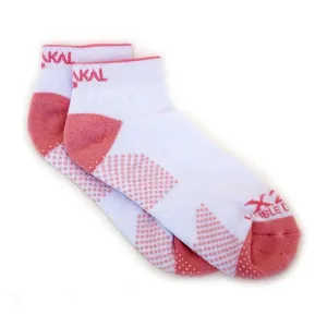 Karakal X2  Womens Technical Trainer Badminton Sock - White / Pink (UK3-UK7)