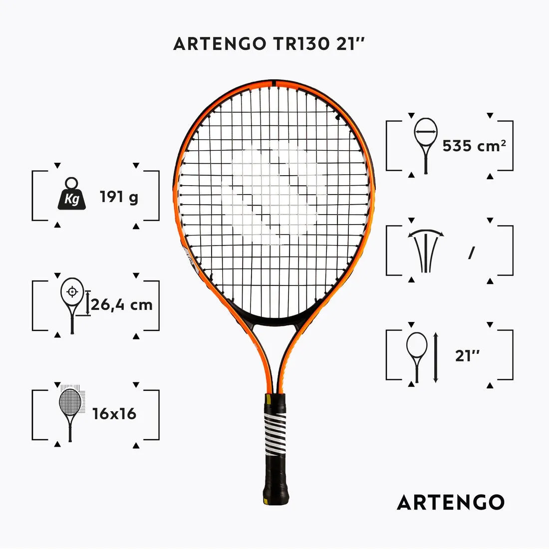 Kids' 21" Tennis Racket Easy - Orange