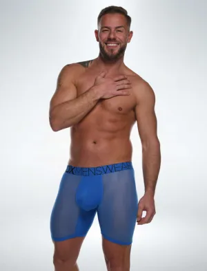 King Fit Mesh Panel - Transparent Crotch: Serious Blue