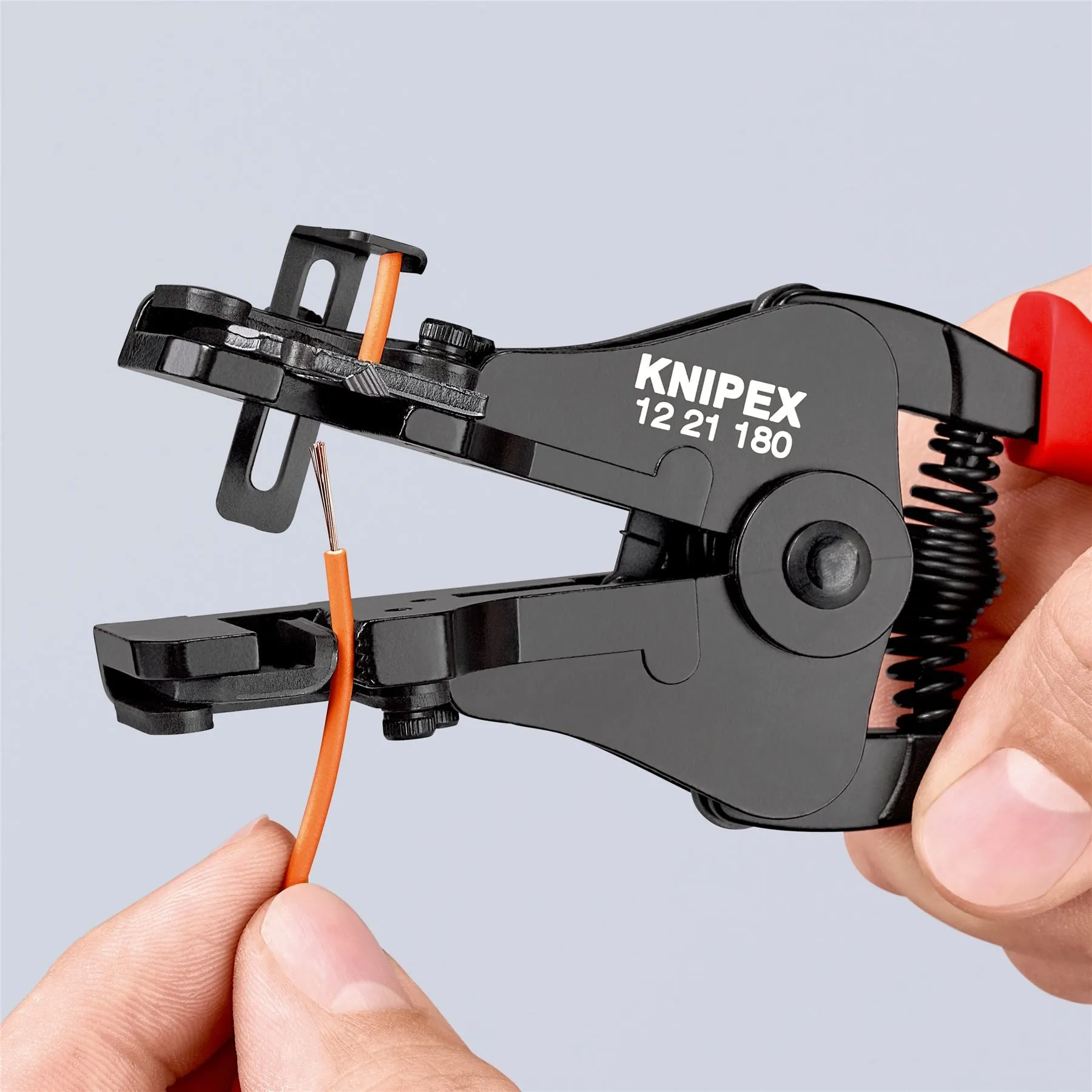 KNIPEX Insulation Stripper with Adapted Blades 180mm Stripping Pliers Plastic Coated 12 21 180