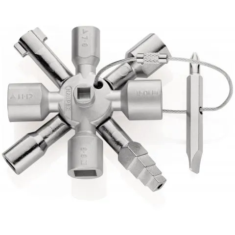 KNIPEX TwinKey® Control Cabinet Key For all standard cabinets and shut-off systems (Knipex)