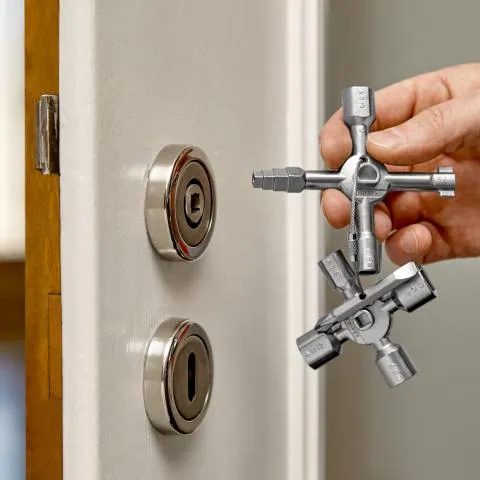 KNIPEX TwinKey® Control Cabinet Key For all standard cabinets and shut-off systems (Knipex)