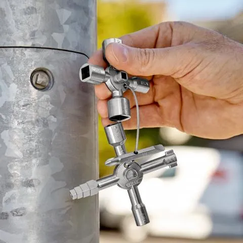 KNIPEX TwinKey® Control Cabinet Key For all standard cabinets and shut-off systems (Knipex)