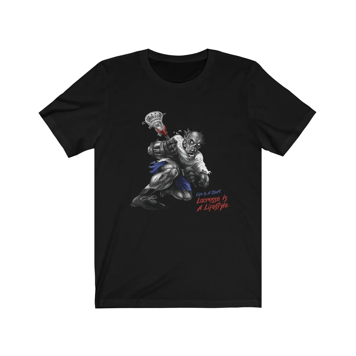 Lacrosse Distressed Premium Short Sleeve T-Shirt