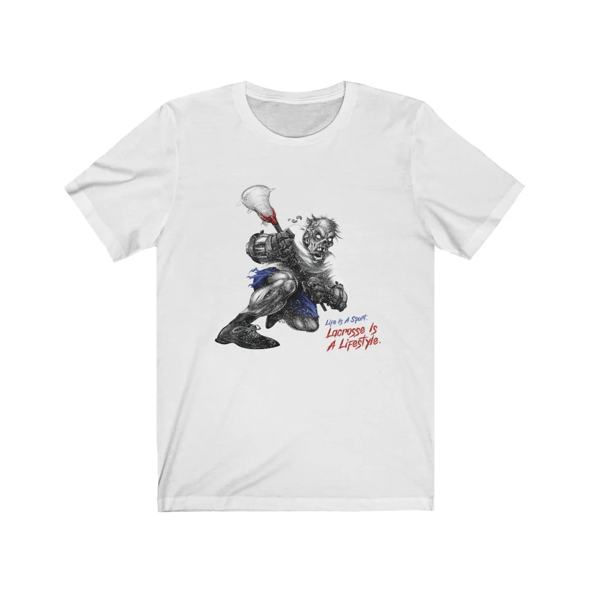 Lacrosse Distressed Premium Short Sleeve T-Shirt