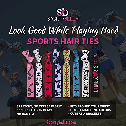 Lacrosse Gift Bundle, Girls Lacrosse Stud Earrings, Drawstring Bag and Hair Ties Gift Set, Girls Lacrosse Accessories For LAX Players and Teams