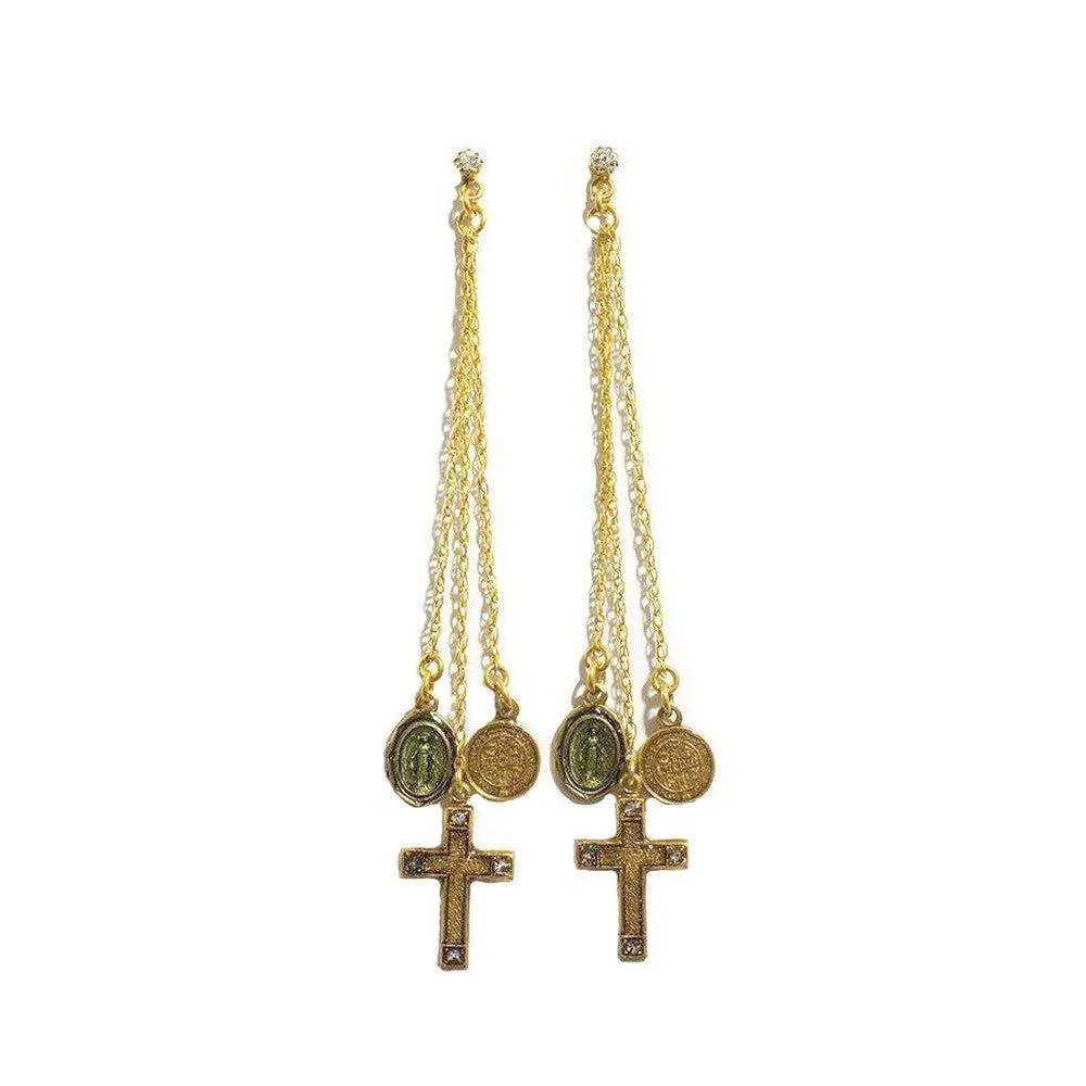Les Celeste Chain Earrings