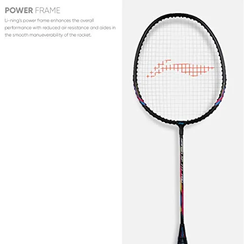 Li-Ning Lockdown Aluminum Badminton Kit (2 x Li-Ning Rackets & 6 x Nylon Shuttlecocks), Black/Pink