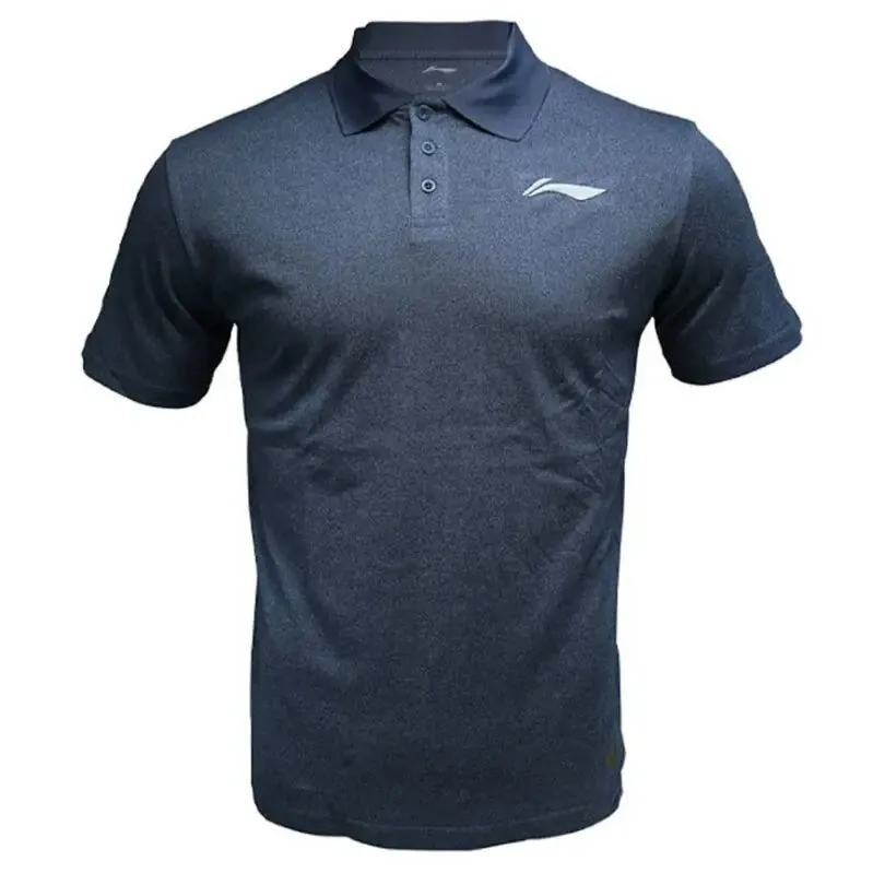 Li Ning Men's Polo T-Shirt (Navy/Heather)