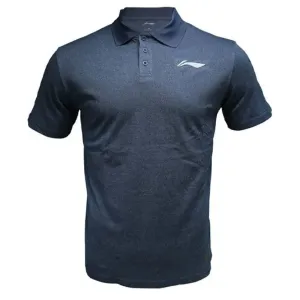 Li Ning Men's Polo T-Shirt (Navy/Heather)