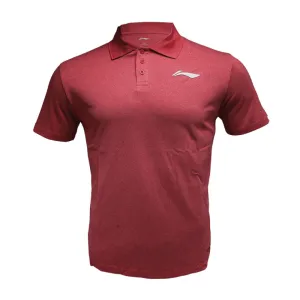 Li Ning Men's Polo T-Shirt (Red/Heather)