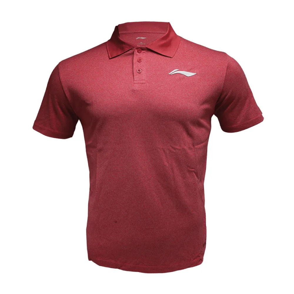 Li Ning Men's Polo T-Shirt (Red/Heather)