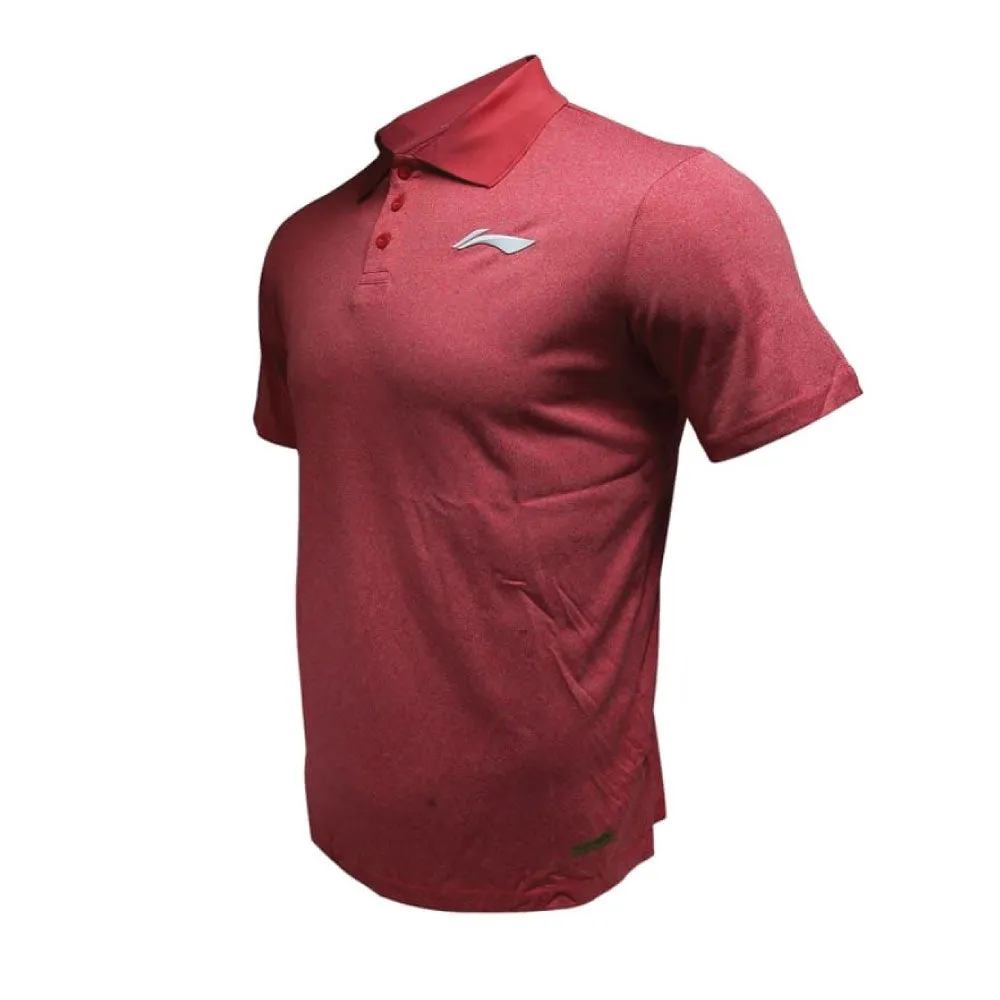 Li Ning Men's Polo T-Shirt (Red/Heather)