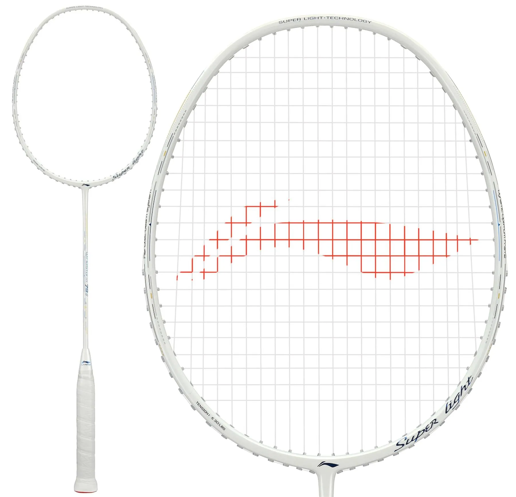 Li-Ning Windstorm 79S 5U Badminton Racket - Pearl White