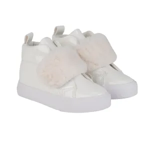 Little A FUREVER Snow White Faux Fur Strap High Top LA24511