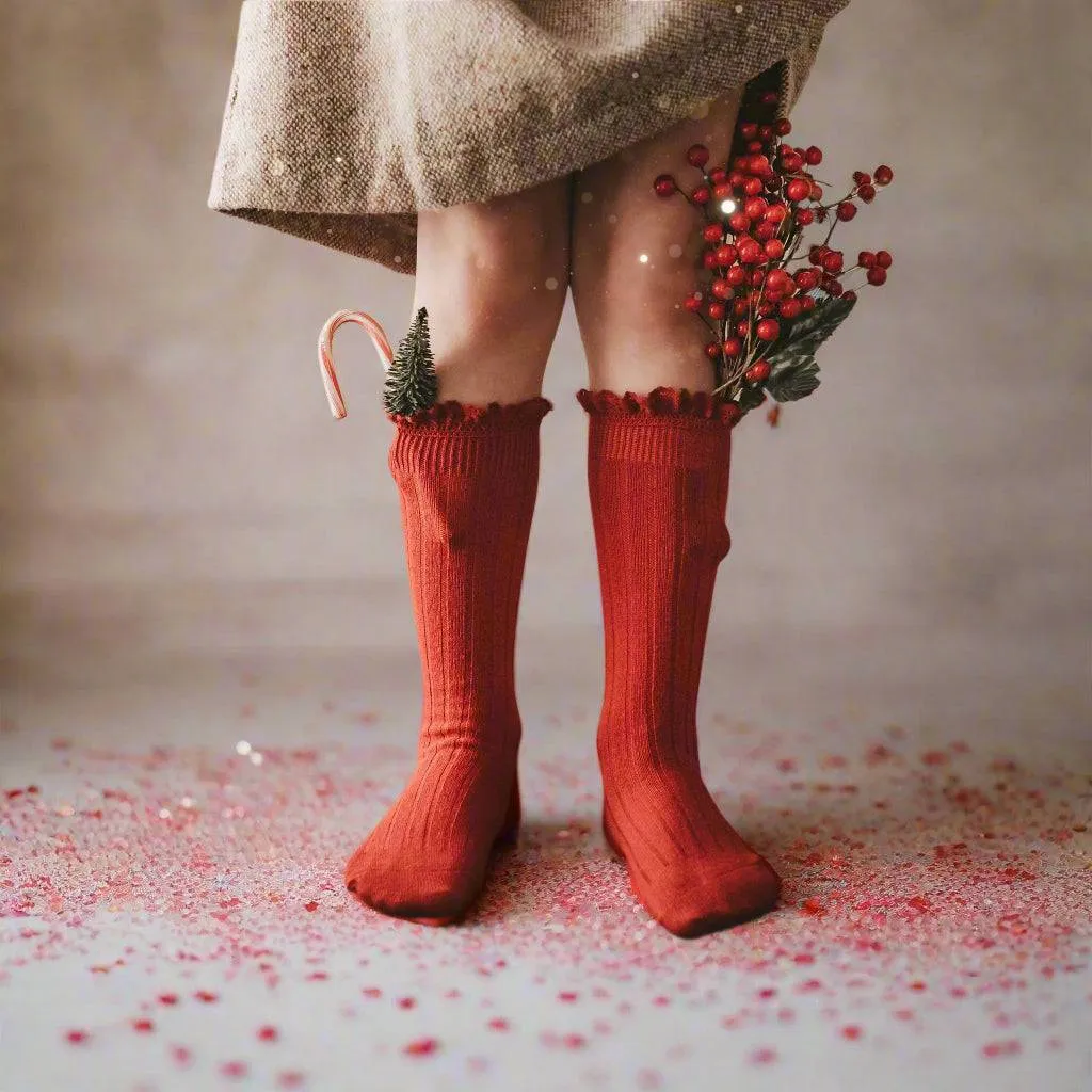 LLB Lace Top Knee High Socks