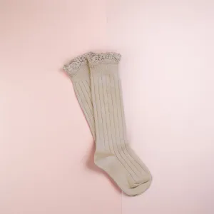 LLB Lace Top Knee High Socks
